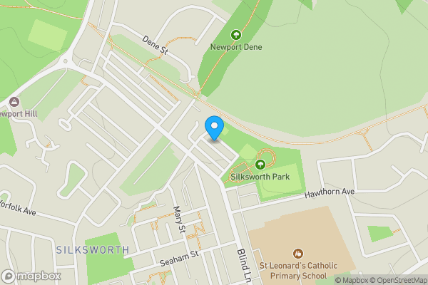 Map location for 34 Wilson Terrace, New Silksworth, Sunderland, SR3 1EA