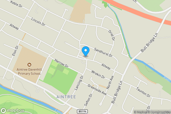 Map location for Churchill Shopping Centre, Altway, Aintree, Liverpool, Merseyside, L10 6LB