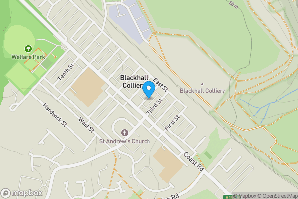 Map location for 18 Fourth Street Blackhall Colliery, Hartlepool, Cleveland, TS27 4EP