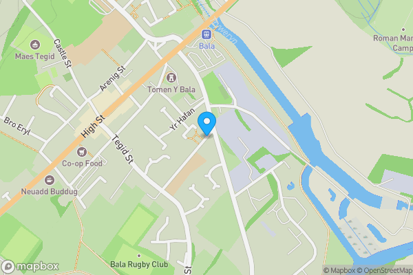 Map location for Ffordd Y Gerddi, BALA, Gwynedd, LL23 7AY