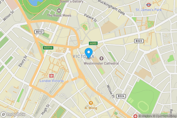 Map location for Flat 5 Ashley Court, Morpeth Terrace, London,  SW1P 1EN