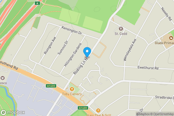 Map location for Roding Lane North, Woodford Green, Essex, IG8 8LH