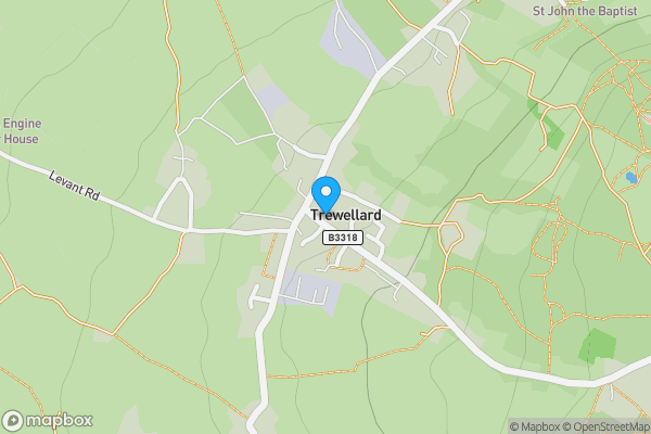 Map location for 14 Trewellard Road, Pendeen, Penzance, Cornwall, TR19 7ST