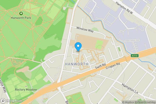 Map location for 36 Cottington Road, Feltham, Middlesex, TW13 6YH
