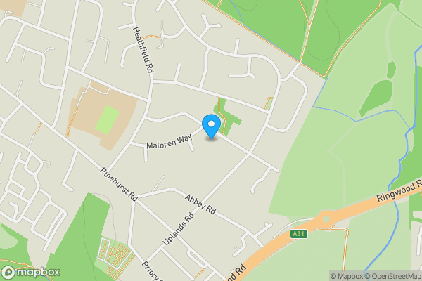 Map location for 17 Southern Avenue, West Moors, Ferndown, BH22 0BJ