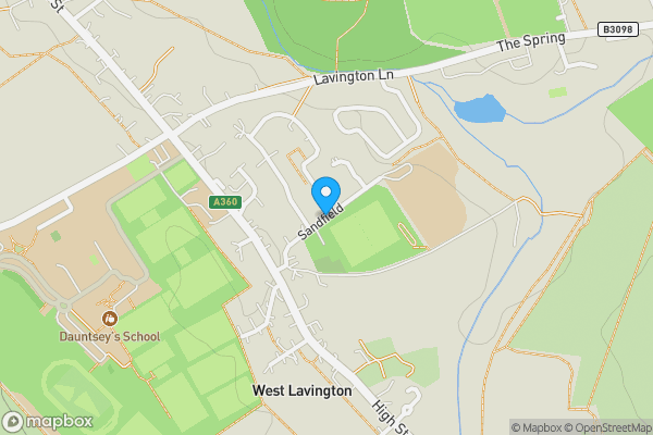 Map location for Sandfield, DEVIZES, Wiltshire, SN10 4HL