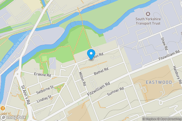 Map location for 43 Eldon Road, Rotherham, South Yorkshire, S65 1RB