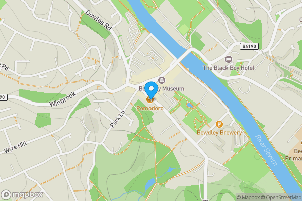 Map location for The Bailiffs House 68 High Street, Bewdley, Worcestershire, DY12 2DJ