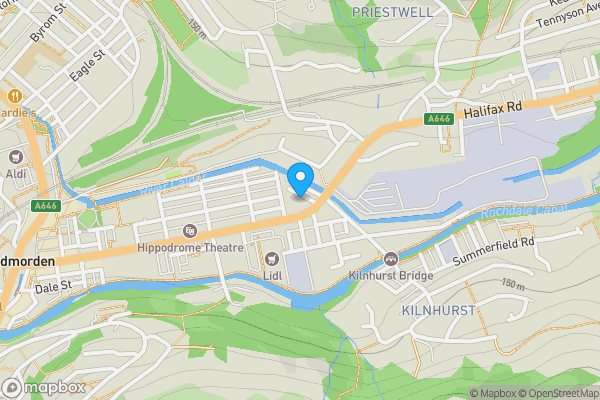 Map location for Land on River Street, Todmorden, Lancashire, OL14 5BY
