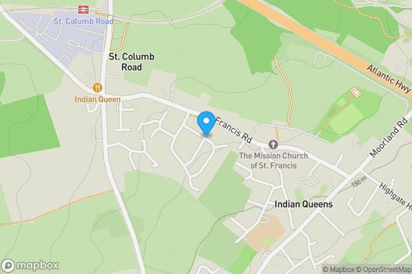 Map location for Halloon Avenue, St. Columb, Cornwall, TR9 6PX