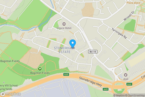 Map location for Garage, Sunnybank Avenue, Stonehouse Estate, Coventry, West Midlands CV3 4DQ