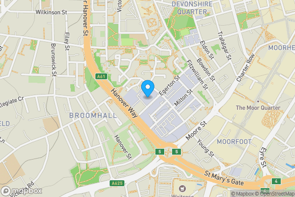 Map location for Nebula 318, Sheffield, South Yorkshire, S1 4JX