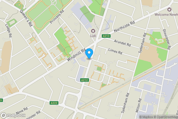 Map location for 87A Whitehorse Road, Croydon,  CR0 2JJ