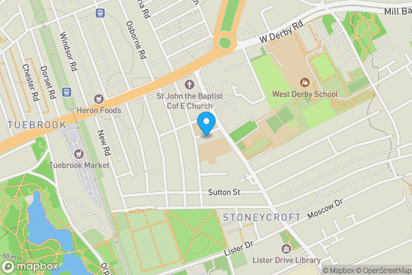 Map location for 12 Sulby Avenue, Tuebrook, Liverpool, Merseyside, L13 7HD L13 7HD