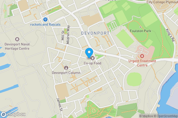 Map location for 16, 18 & 20 Duke Street, Plymouth, Devon, PL1 4EA