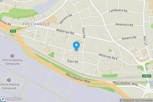 Map location for millbrook road east, southampton