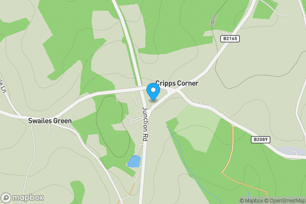 Map location for Land Adjacent to Hazelhurst, Cripps Corner Road, Staplecross, TN32 5QS