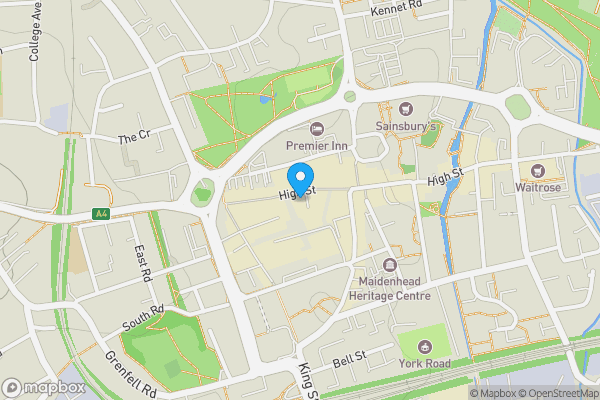Map location for 73 High Street, Maidenhead, Berkshire, SL6 1JX