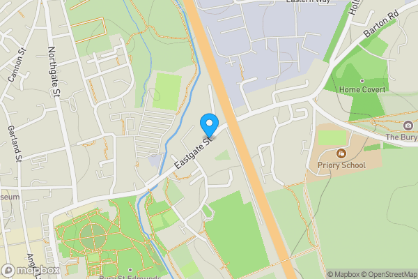 Map location for Eastgate Street, BURY ST. EDMUNDS, IP33 1YQ