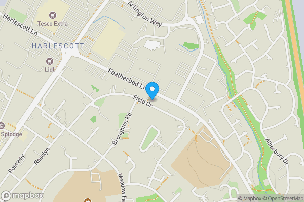 Map location for 71 Field Crescent, Sundorne, Shrewsbury, Shropshire SY1 4PG