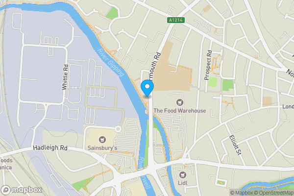 Map location for 180 Yeoman Close, Ipswich, Suffolk, IP1 2QB