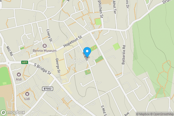 Map location for 7 Bryson Place, Mid Street, BATHGATE, West Lothian, EH48 1PT