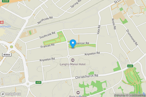 Map location for 24B Knyveton Road, Bournemouth, Dorset, BH1 3QR