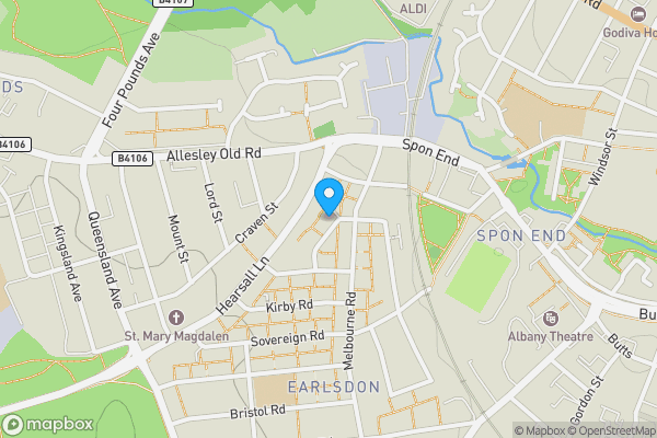 Map location for 12 Latham Road, Earlsdon, Coventry, West Midlands CV5 6HR