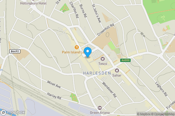 Map location for 23A High Street, Harlesden, London, NW10 4NE