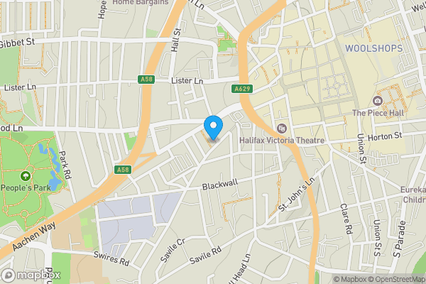 Map location for 6-8 Carlton Place, Halifax, West Yorkshire, HX1 2SB