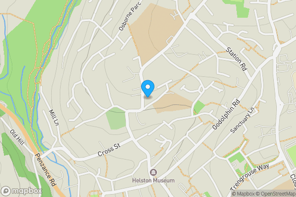 Map location for The Gables, 14 Church Hill, Helston, Cornwall TR13 8NW