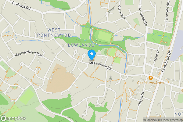 Map location for 8 Parfitt Terrace, Pontnewydd, Cwmbran, Gwent, NP44 1AS