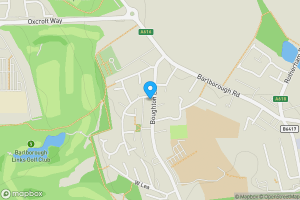 Map location for 153 Boughton Lane, Clowne, Chesterfield, Derbyshire, S43 4QW