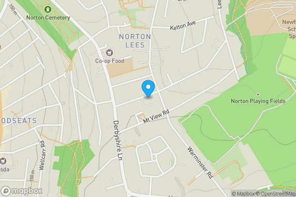 Map location for 58 Harvey Clough Road, Sheffield, South Yorkshire S8 8PE