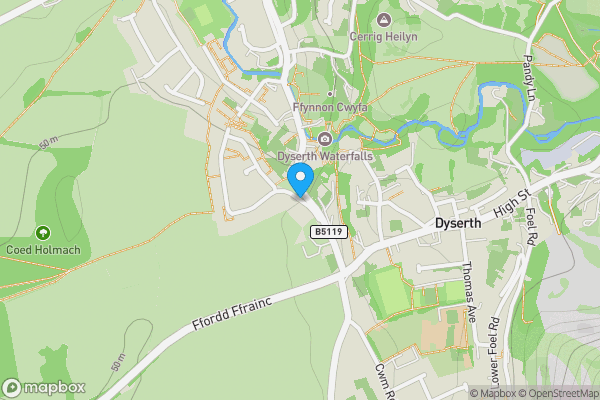 Map location for Y Bwthyn, Weavers Lane, Dyserth, Rhyl, Denbighshire, LL18 6EU