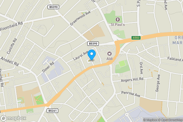 Map location for South Lawn, Blackpool, FY4 4BN