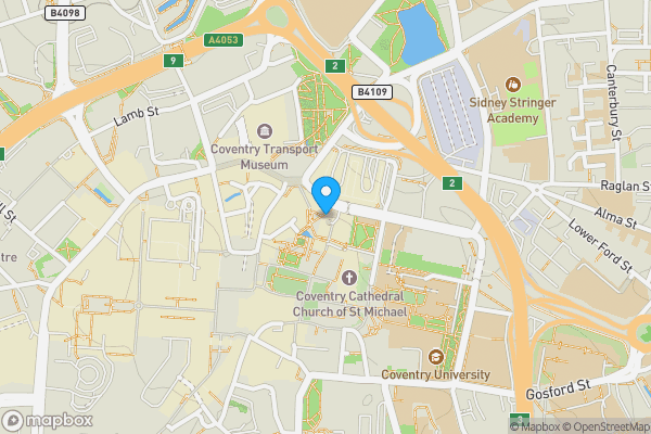 Map location for Flat 9, Abbey Court, Priory Place, Coventry, CV1 5SA