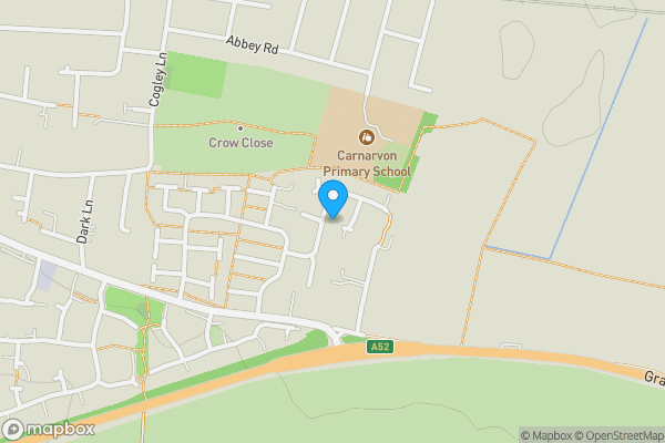 Map location for 14 Juniper Gardens, Bingham, Nottingham, Nottinghamshire NG13 8UA