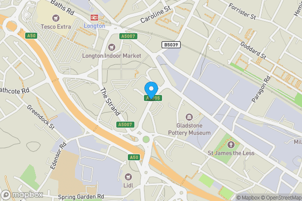 Map location for Units 1, 2 & 3 Chancery Lane, Longton, Stoke-on-trent, Staffordshire, ST3 1NW