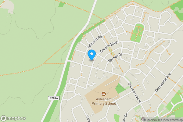 Map location for 3 Central Boulevard, Aylesham, Canterbury, CT3 3FF