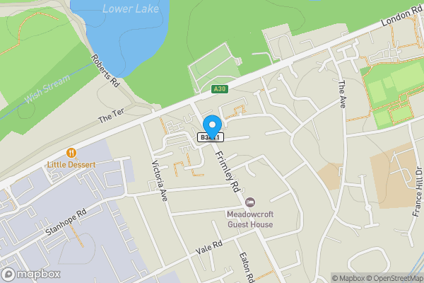 Map location for Frimley Road, Camberley, Surrey, GU15 3EN