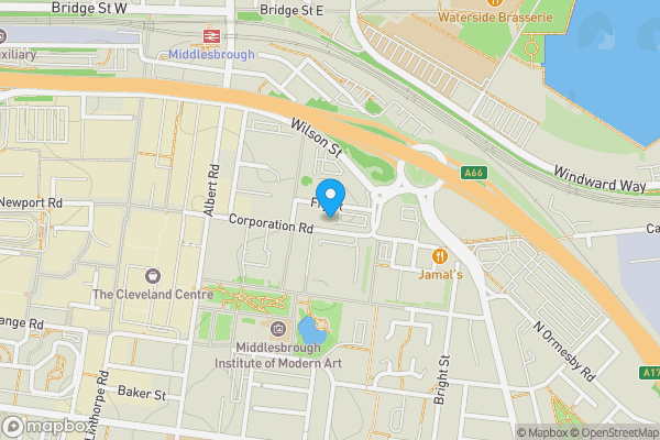 Map location for 75 Corporation Road, Middlesbrough, Middlesbrough, TS1 1LY