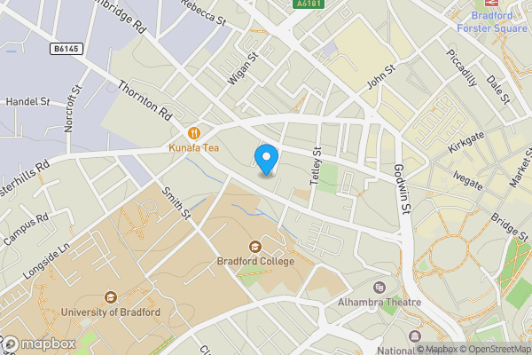 Map location for Flat 26, 108 Thornton Road, Bradford, West Yorkshire BD1 2DX