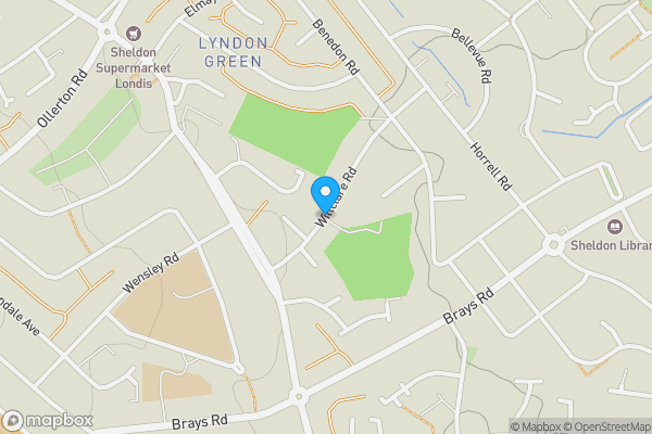 Map location for Willclare Road, Birmingham, West Midlands, B26 2NT