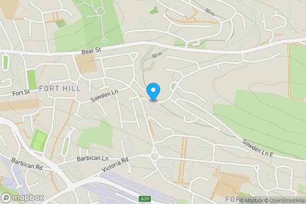 Map location for Sowden Lane Barnstable, Devon, EX32