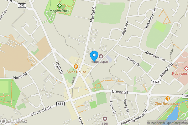 Map location for Apartment 9, 6, John Street, Ballymoney, County Antrim, BT53 6DS
