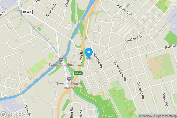 Map location for Isherwood Street, Blackburn, Lancashire, BB2 4HP