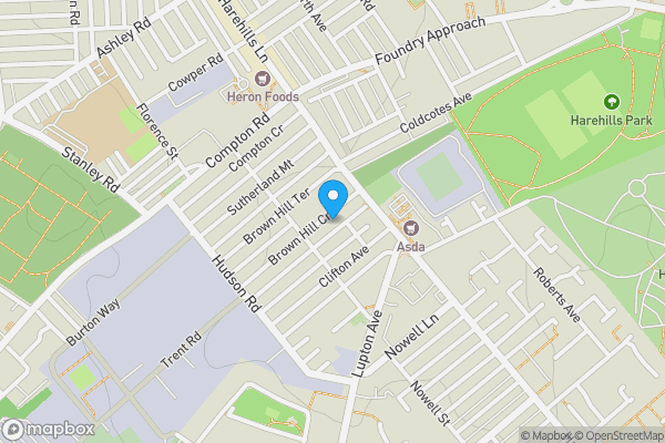 Map location for  66 Brownhill Crescent, Leeds, West Yorkshire, LS9 6EA