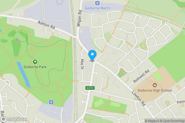 Map location for 124 Church Street, Golborne, Warrington, Lancashire WA3 3TW