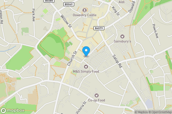 Map location for Aspens Court, English Walls, Oswestry, Shropshire SY11 2PA